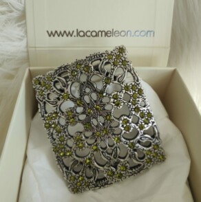 Boucle Tulle argenté - Vert